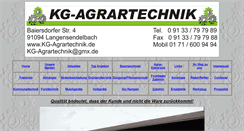 Desktop Screenshot of kg-agrartechnik.de